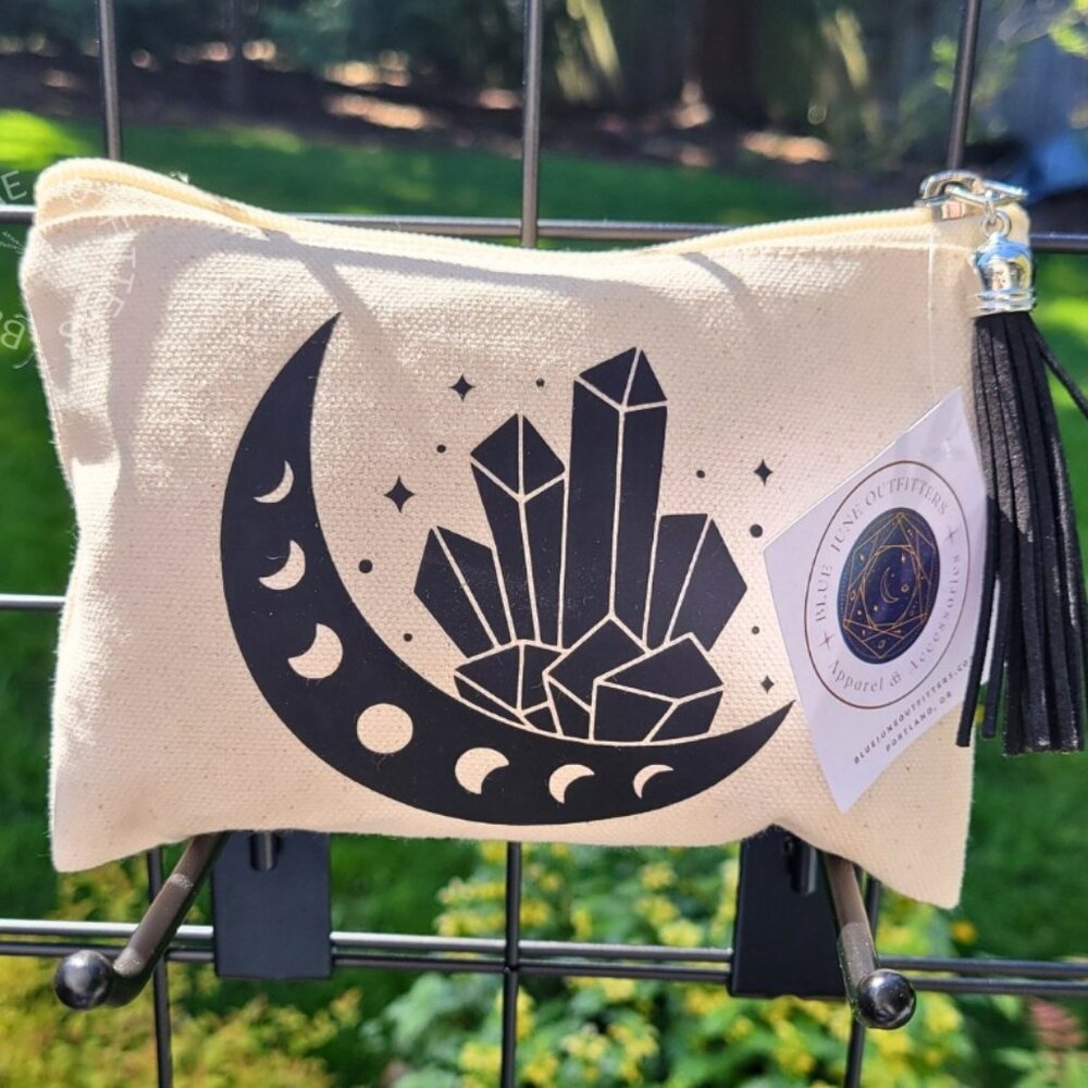 Mystical Moon Crystals Zip Pouch